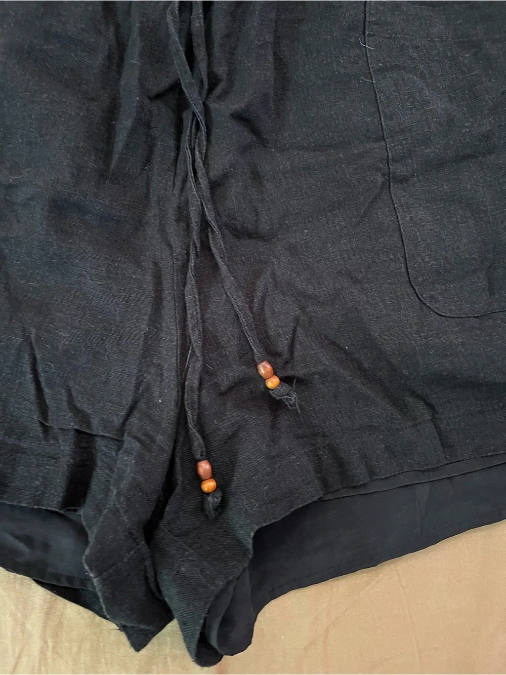Forever 21 Black High-Waist Casual Drawstring Shorts